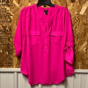 Torrid Hot pink blouse